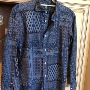 Men’s paisley print Eleventy shirt
